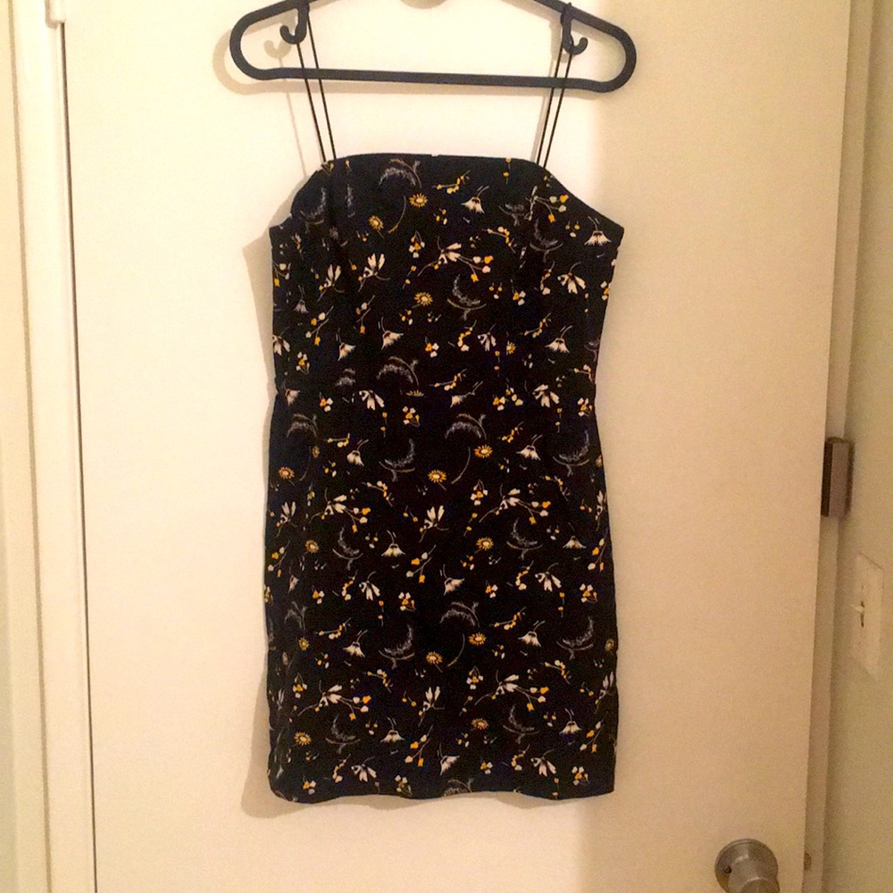 Black dress with wildflowers